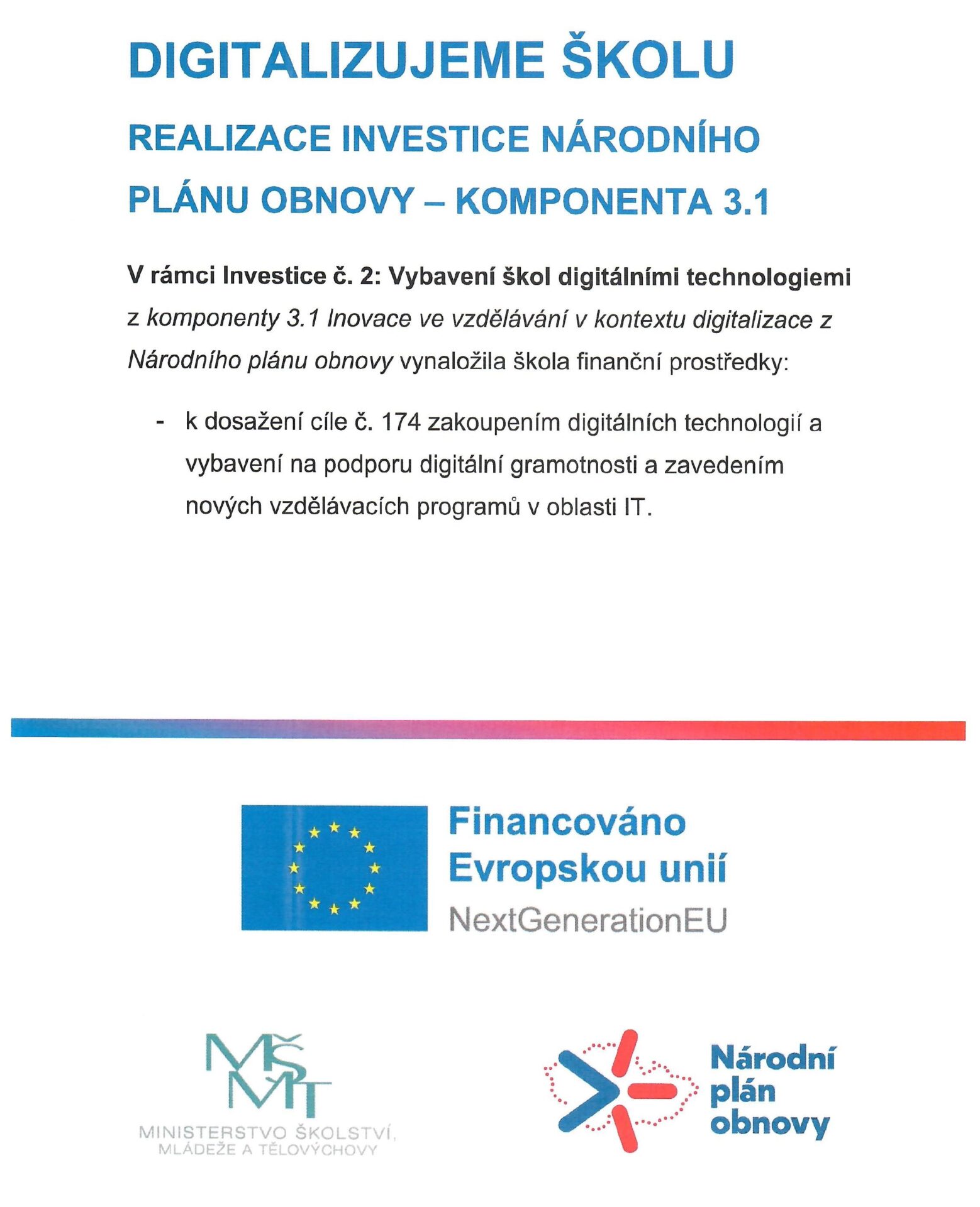 Digitalizujeme školu